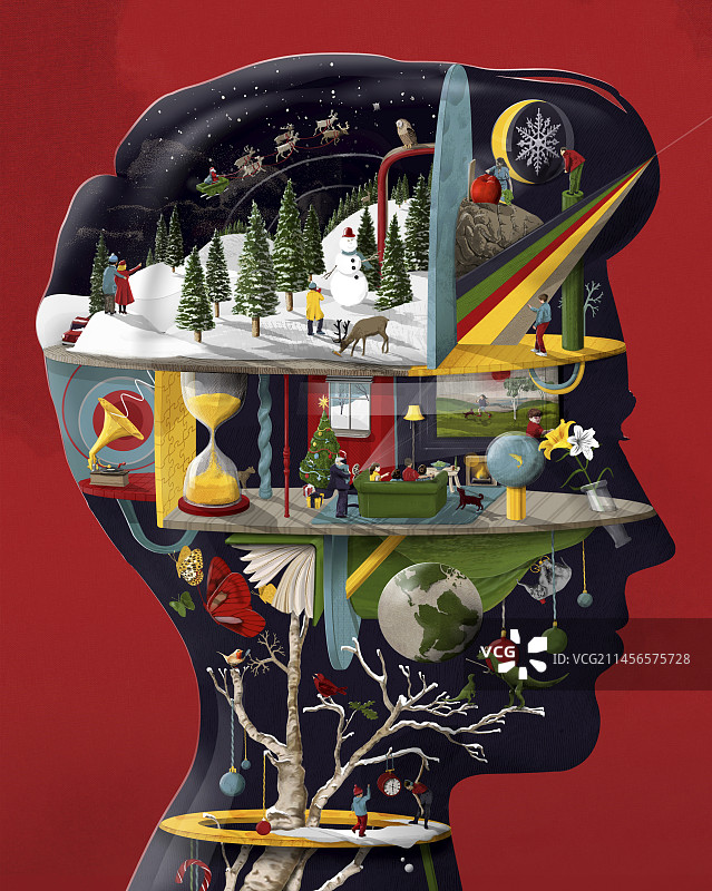 记忆概念插画图片素材