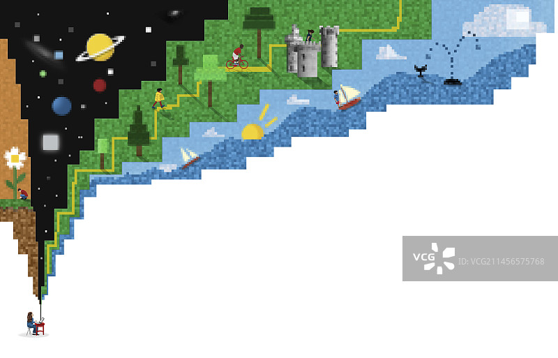 游戏与创意概念插图图片素材