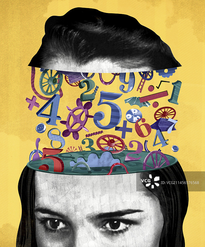 数学家概念插画图片素材