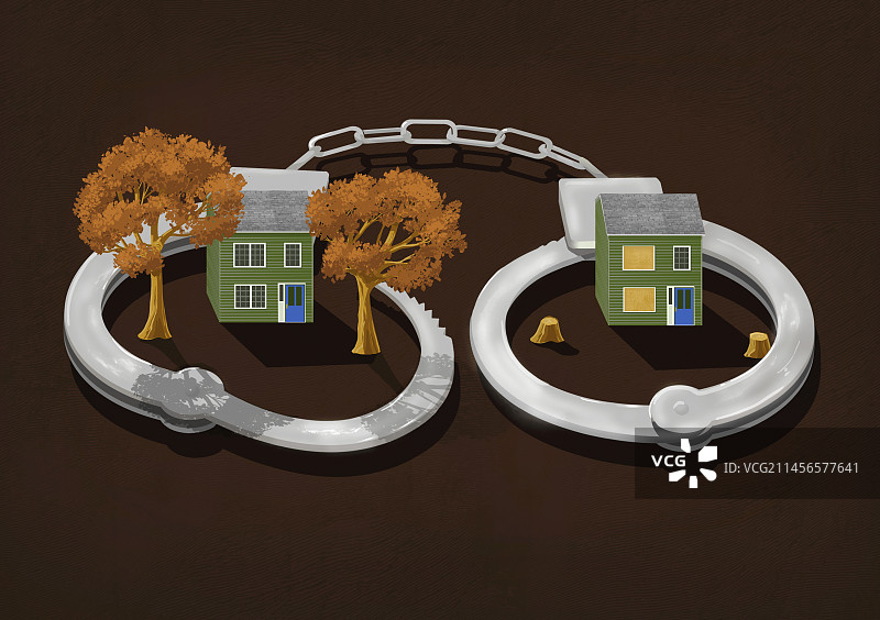 环境对犯罪的影响概念插图图片素材