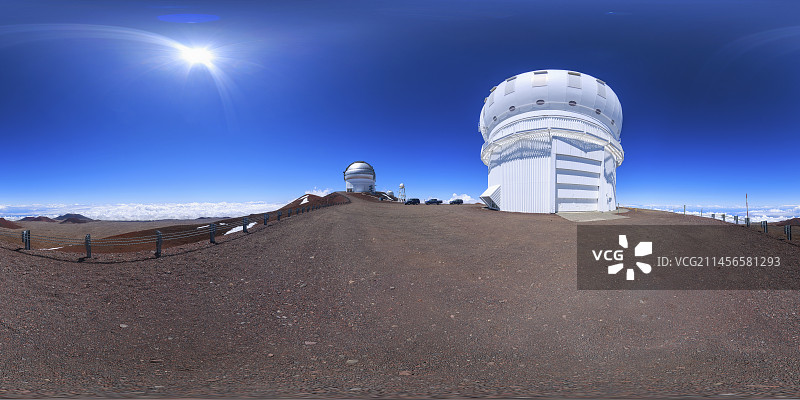 夏威夷莫纳克亚的北双子座和CFHT天文台图片素材