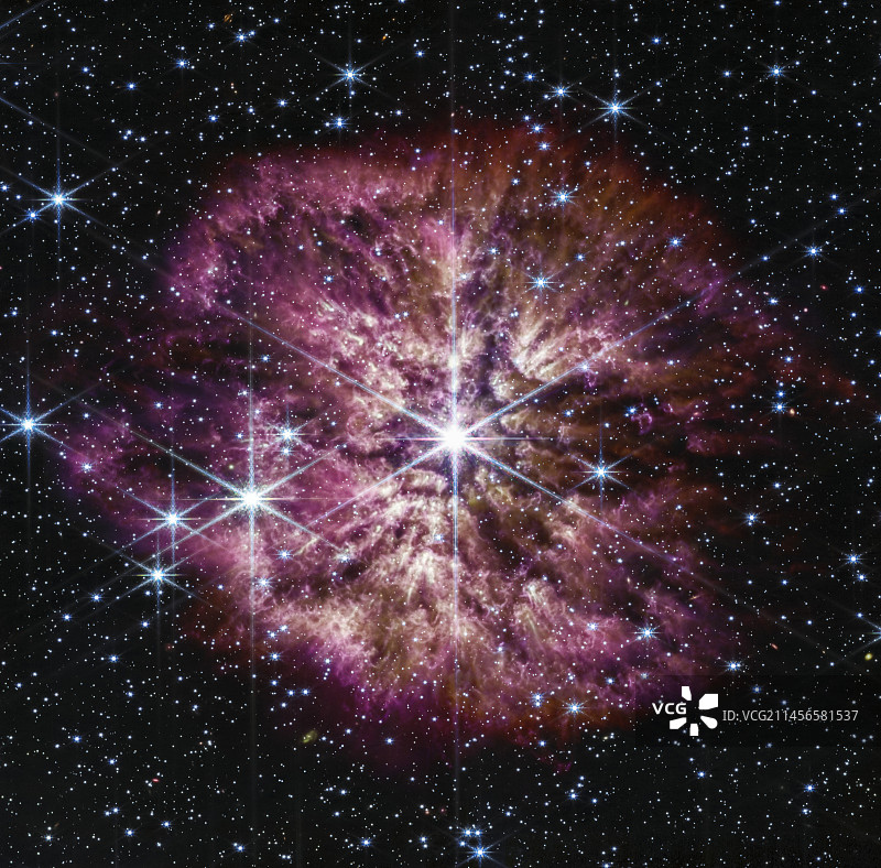 沃尔夫-拉叶特星124，JWST图像图片素材