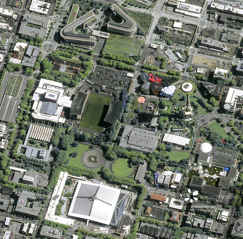 美国华盛顿州西雅图卫星图像图片素材