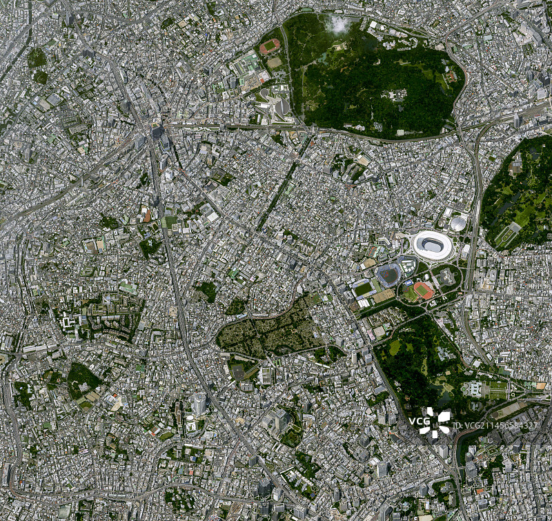 日本东京卫星图像图片素材