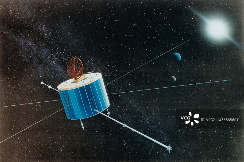 地球尾部探测器示意图图片素材