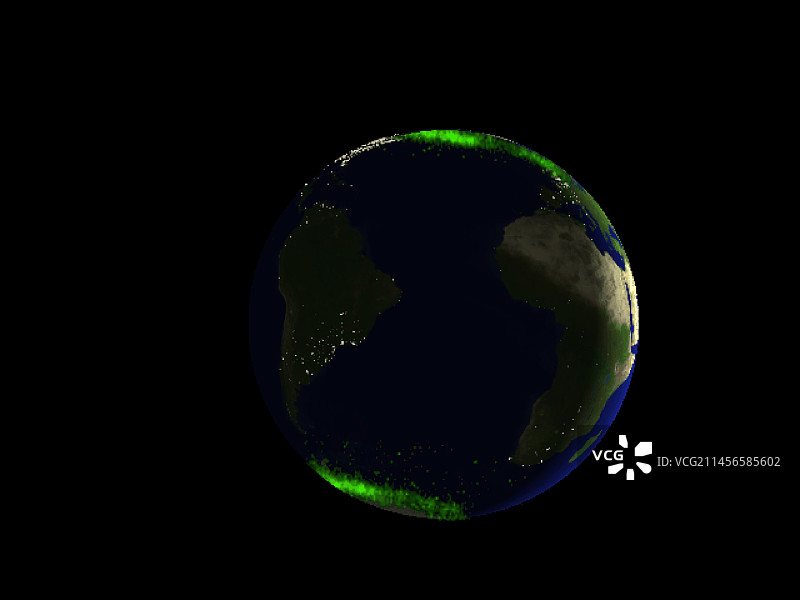 北极光和南极光图片素材