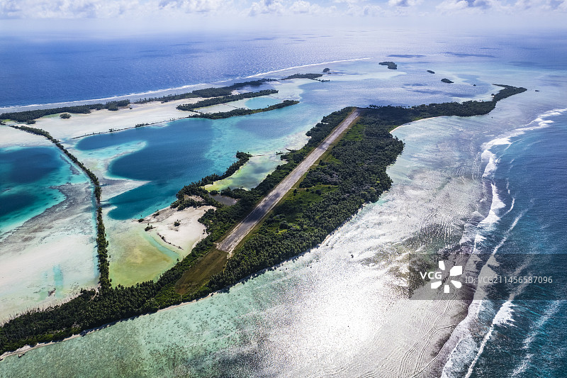 帕尔米拉环礁鸟瞰照片图片素材