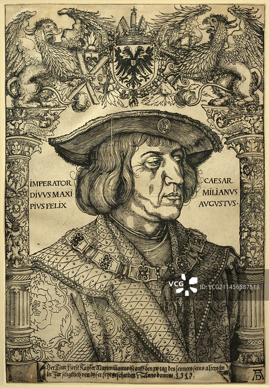 杜勒笔下的马克西米利安皇帝图片素材