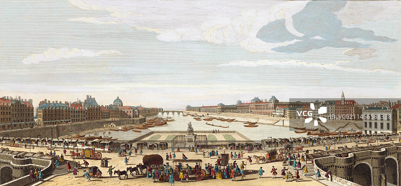 新桥和皇家桥景观插画图片素材