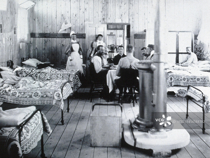 1896年的天花隔离病房图片素材