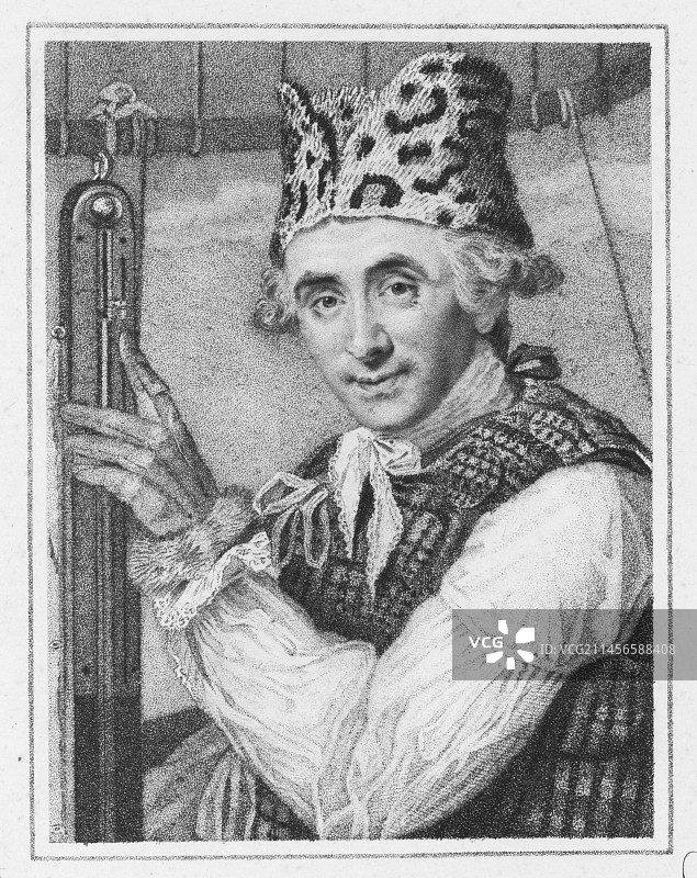 约翰·杰弗里斯博士，美国气球飞行员，1786年图片素材