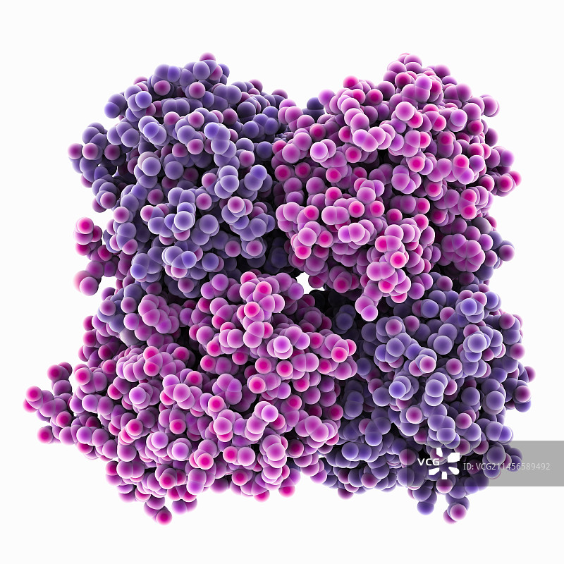 紫色荧光蛋白分子模型图片素材