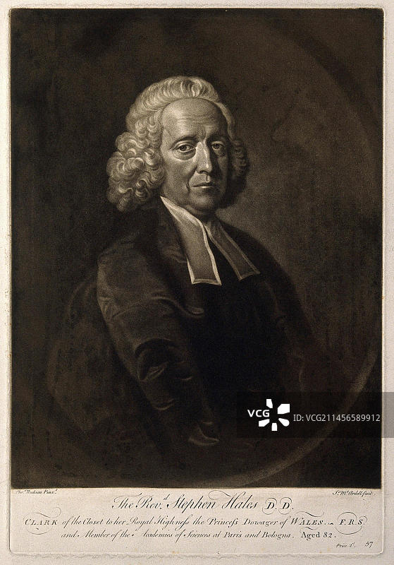 英国植物学家斯蒂芬·黑尔斯图片素材