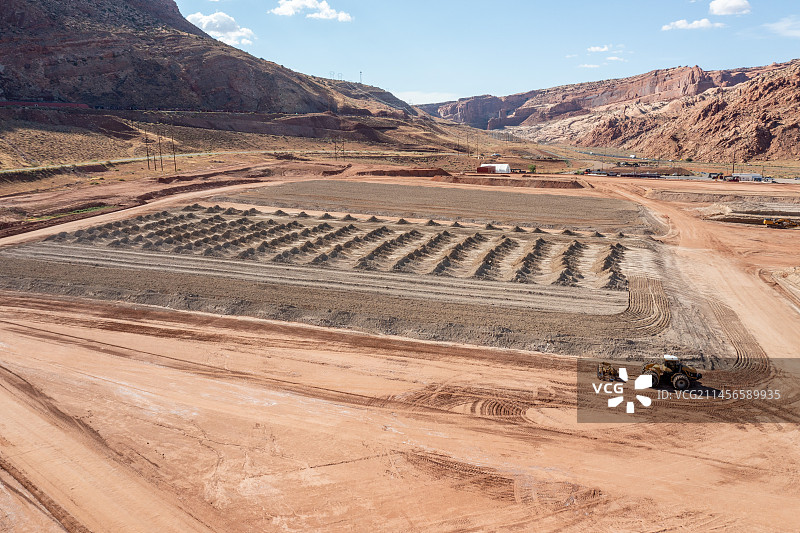 美国犹他州铀矿厂清理航拍照片图片素材