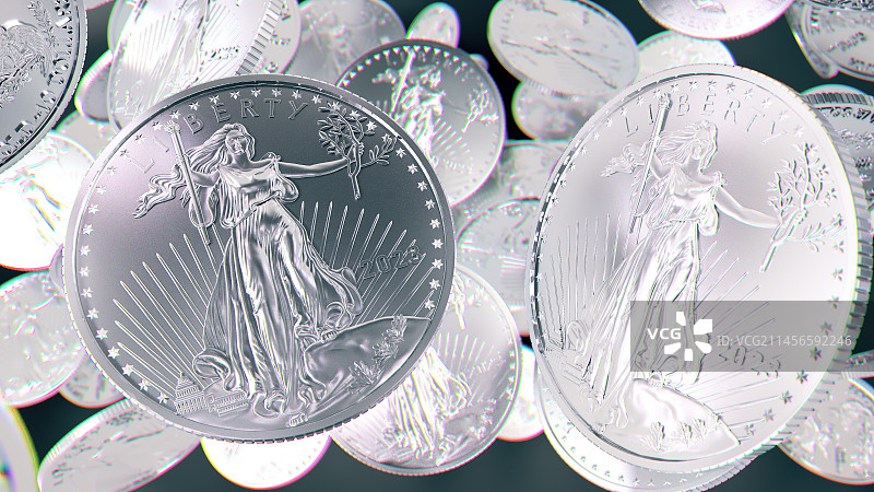 银币概念插图图片素材