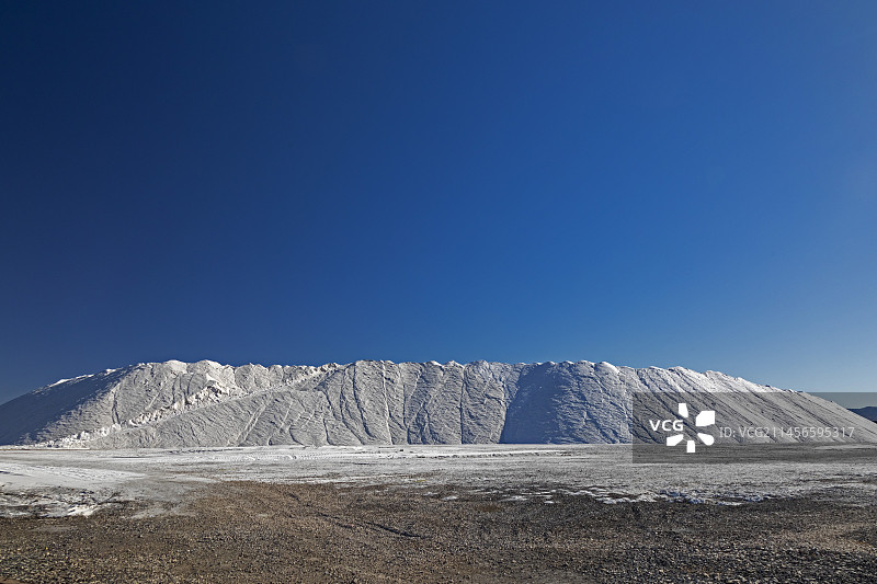 美国犹他州大盐湖盐业开采图片素材