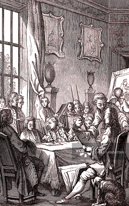 18世纪的公共拍卖图片素材