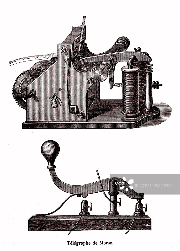 莫尔斯电报示意图图片素材