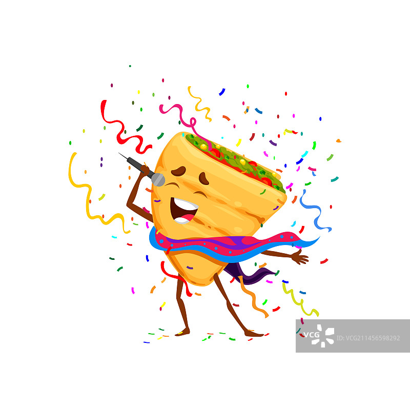 度假的墨西哥风味烤饼角色图片素材