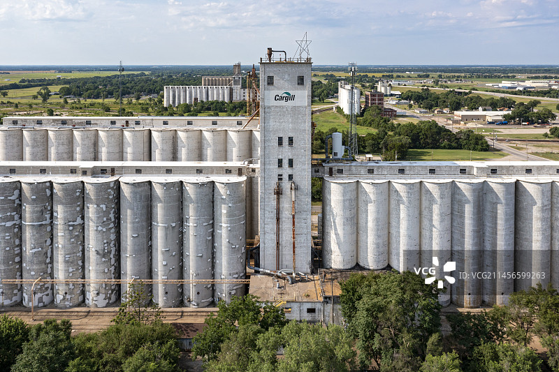 粮仓鸟瞰图图片素材