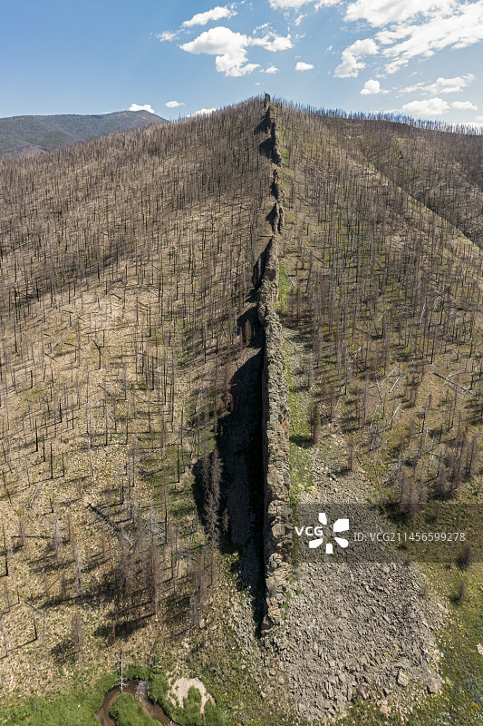美国科罗拉多州东部麻烦火灾航拍照片图片素材