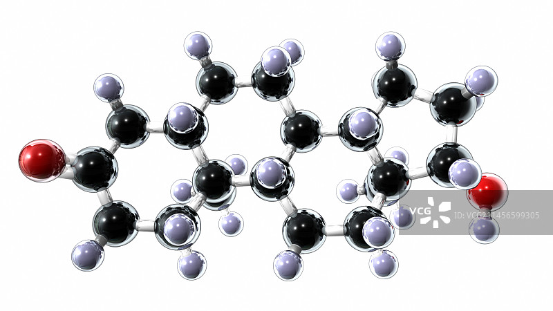 二氢睾酮激素分子模型图片素材