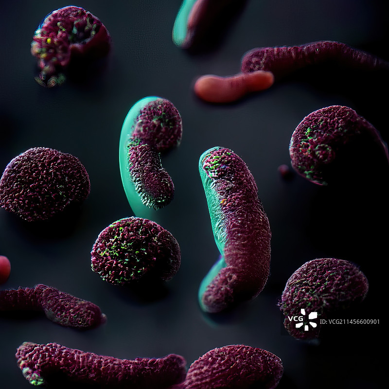 细菌细胞，图示图片素材