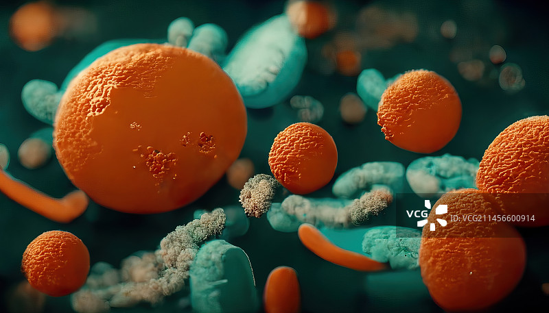 细菌细胞，图示图片素材