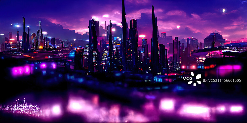 未来智能大都市概念图图片素材