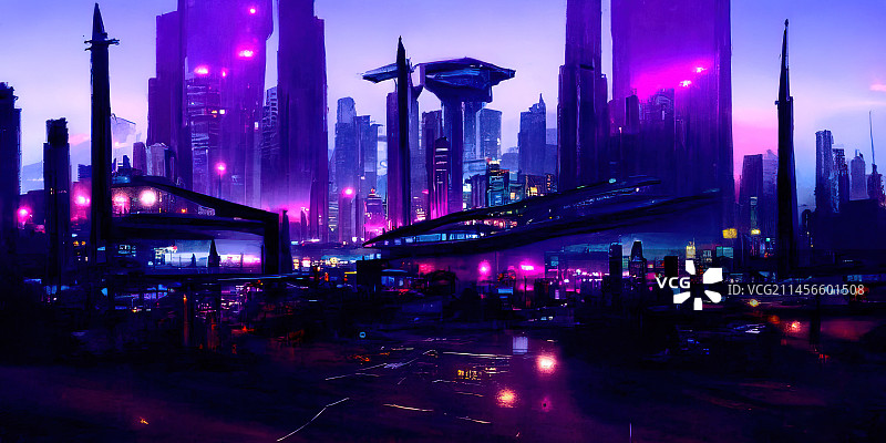 未来智能大都市概念图图片素材