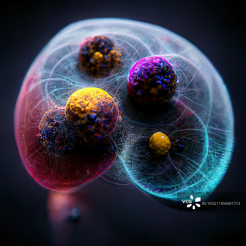 亚原子粒子和原子概念图图片素材