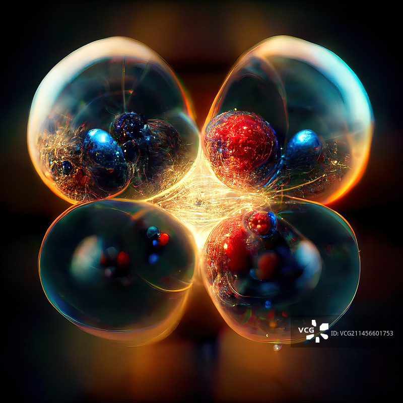 亚原子粒子和原子概念图图片素材