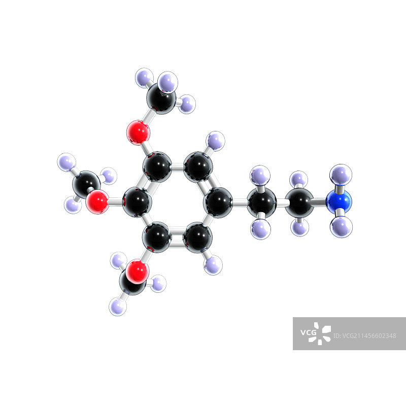 麦司卡林分子模型图片素材