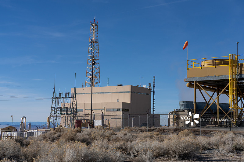 地热发电厂主单闪蒸装置图片素材