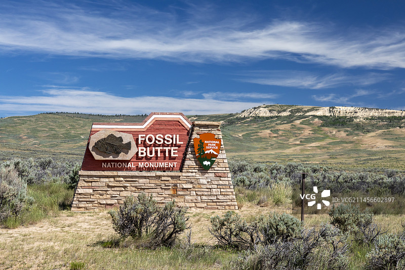 美国怀俄明州化石 Buttle 国家纪念碑图片素材