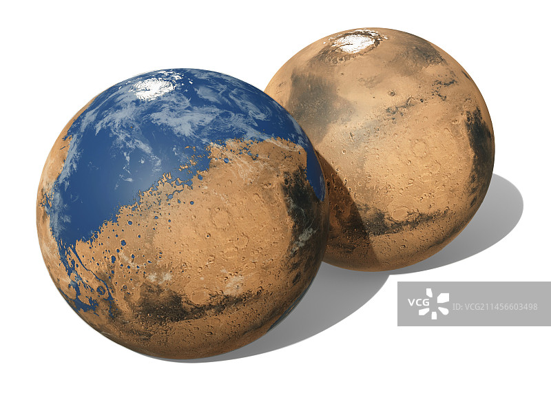 火星上的水，插图图片素材