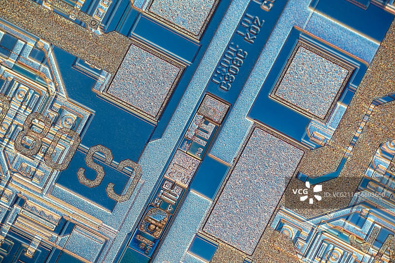 微芯片表面光显微照片图片素材