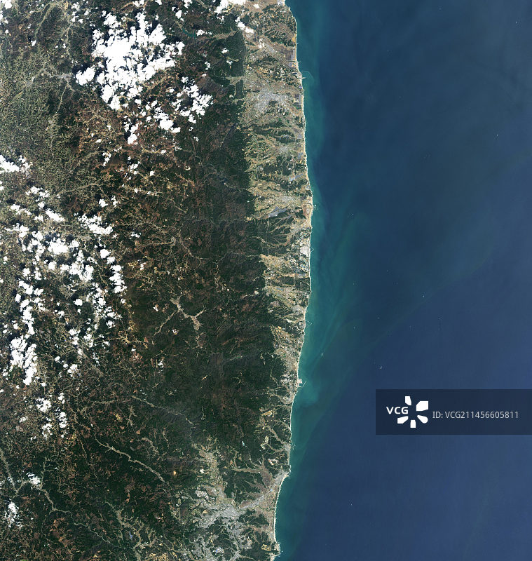 日本福岛可再生能源卫星图像图片素材