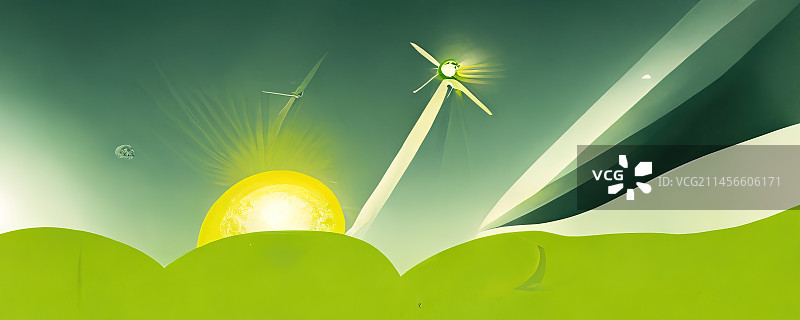 太阳能技术概念插图图片素材