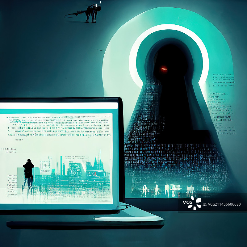 网络安全插画图片素材