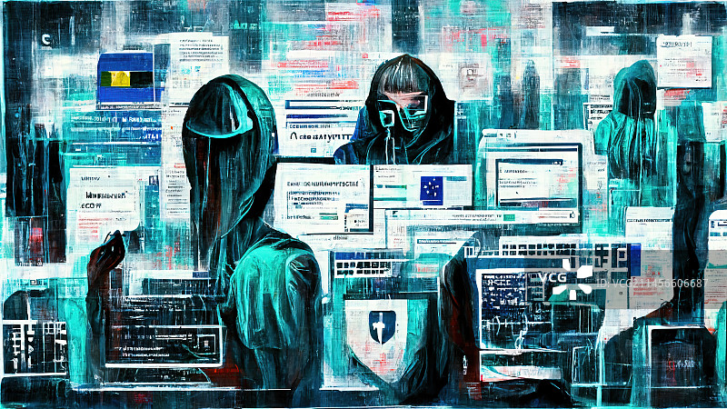 网络安全插画图片素材