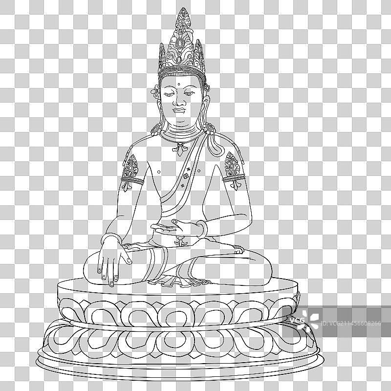 阿閦佛造像。阿閦佛为不动如来，对应的罗马拼音为Aksobhya，意思为“不动”，因菩提心坚定(或者没图片素材