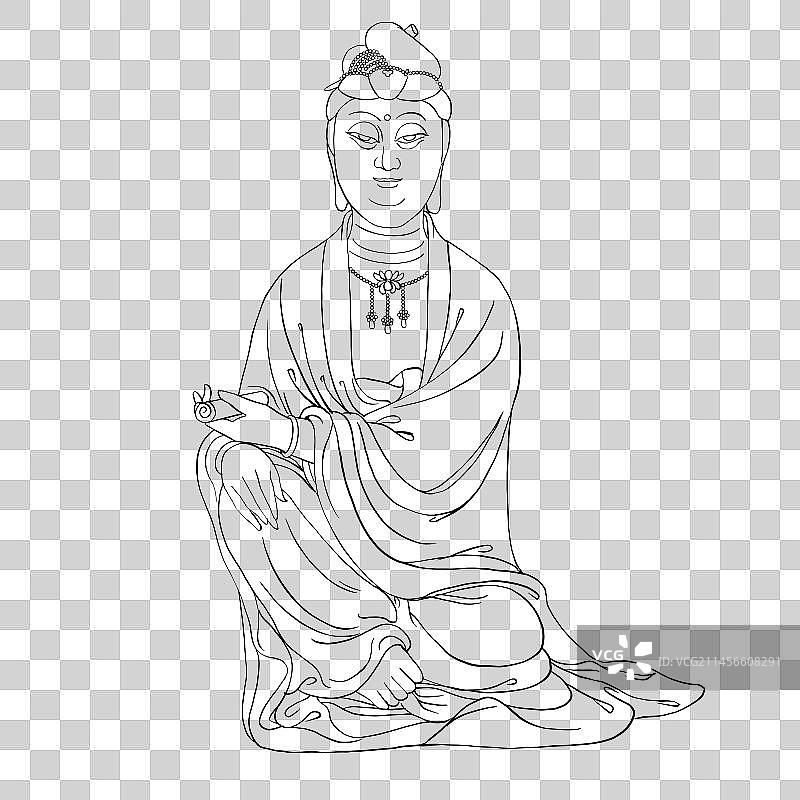 观世音菩萨造像图片素材