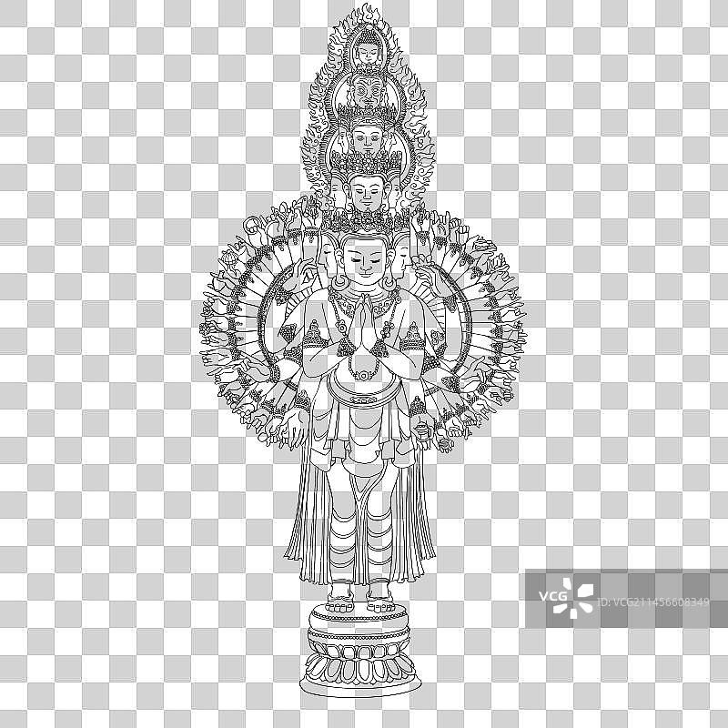 十一面观音造像图片素材