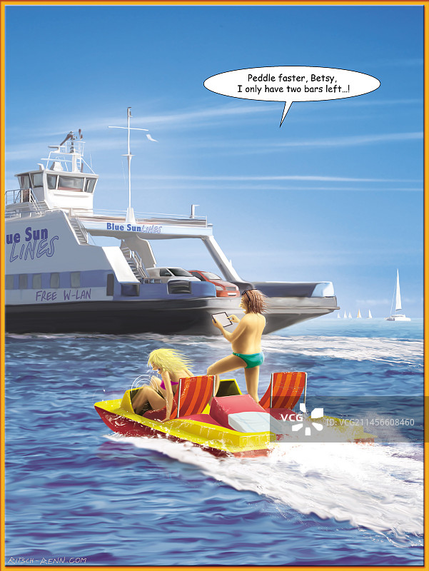 免费WiFi讽刺插画图片素材