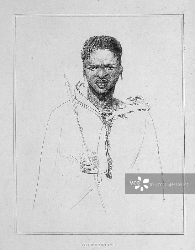 科伊科伊族男人插画图片素材