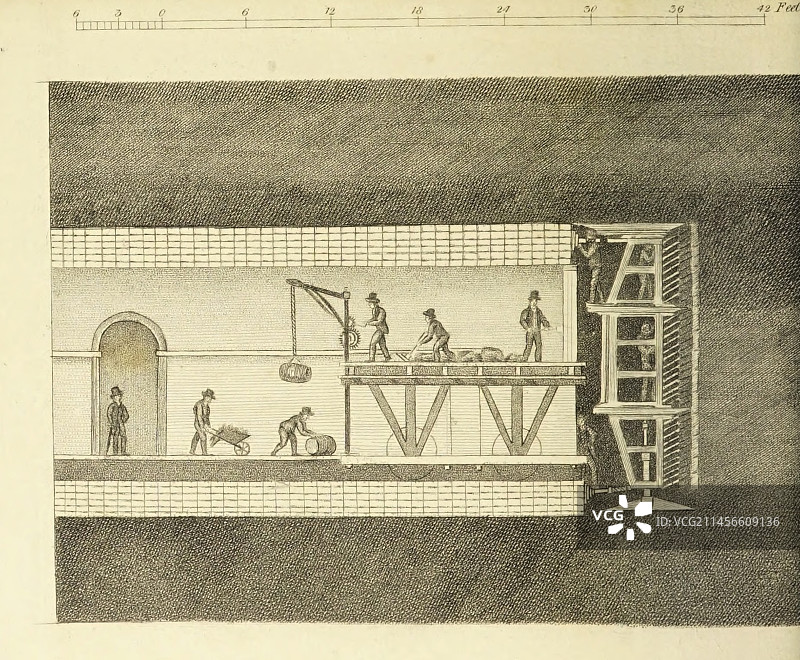 泰晤士河隧道插图图片素材