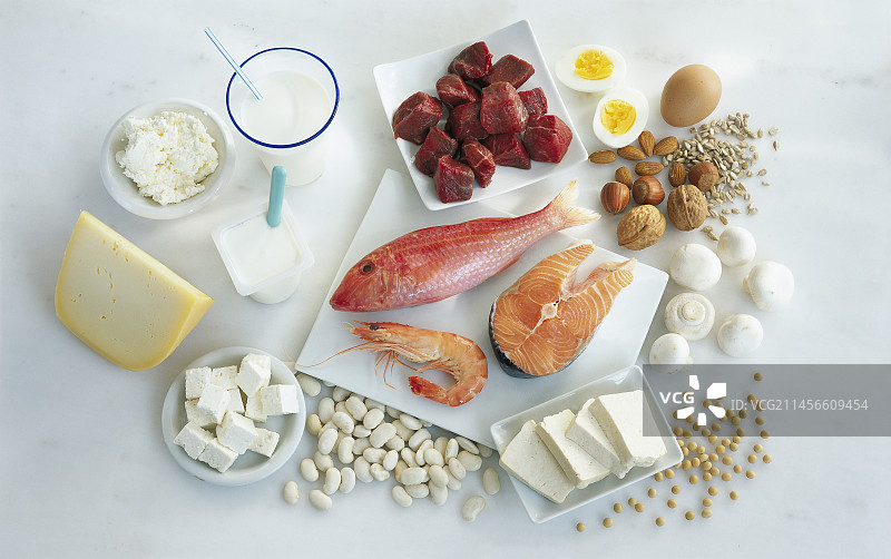 富含蛋白质的食物图片素材