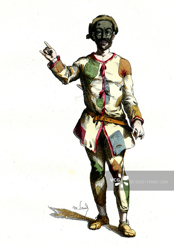 19世纪插画：丑角图片素材