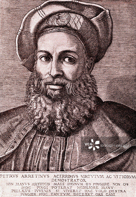 意大利作家彼得罗·阿雷蒂诺图片素材